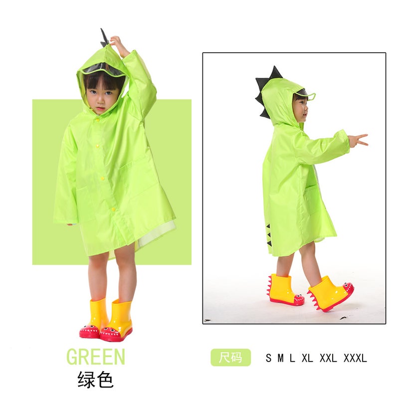 Baby Children'S Creative Raincoat Boys And Girls Kindergarten Students Children'S Poncho 2-6 Years Old Cartoon Dinosaur - Image 1