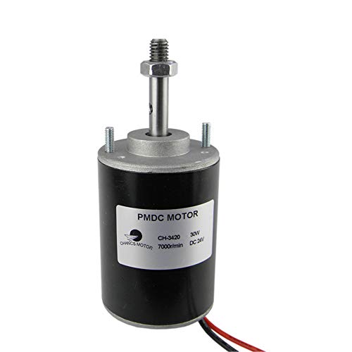 CHANCS 30W Permanent Magnet DC Motor CH-3420 24V 7000RPM CW/CCW Reversible Electric Gear Motor High Speed Low Noise for DIY Generator DC Adjustable-Speed Motor - Image 1