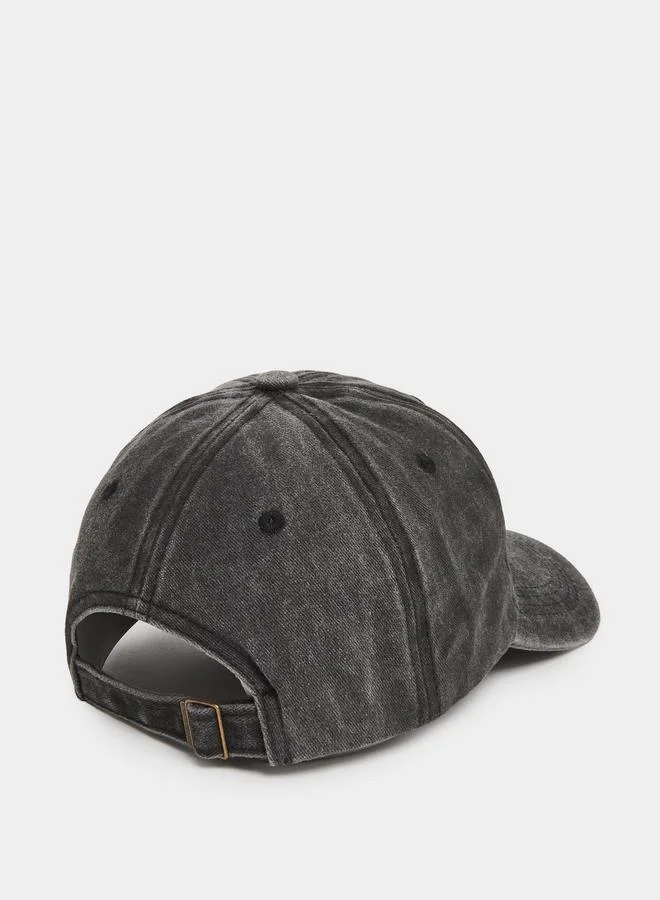 Styli Charcoal Patch Detail Baseball Cap