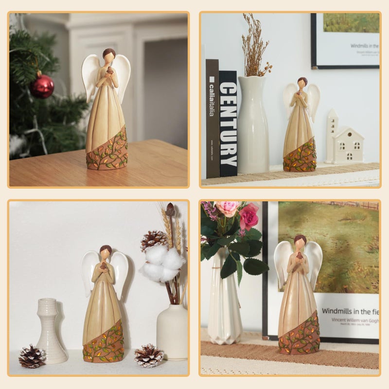 Homemory Angel Cardinal Bird Statue Decor Memory Healing Gift Figurines Collectible Guardian for Home Office Wedding Living Room Centerpiece Decoration Women Mom Grandma Friends (Bird) - Image 4