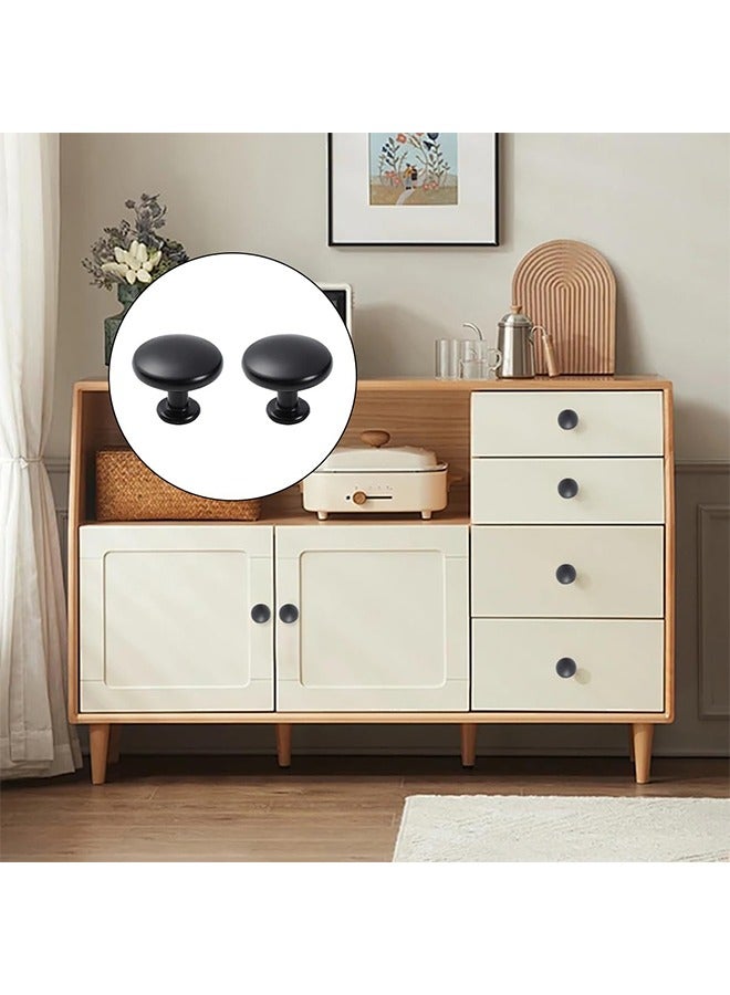 4 Pack Round Cabinet Knobs Black Knobs for Dresser Drawers Vintage Cabinet Knobs Black Drawer Knobs for Kitchen, Bathroom, Closet, Wardrobe - Image 5