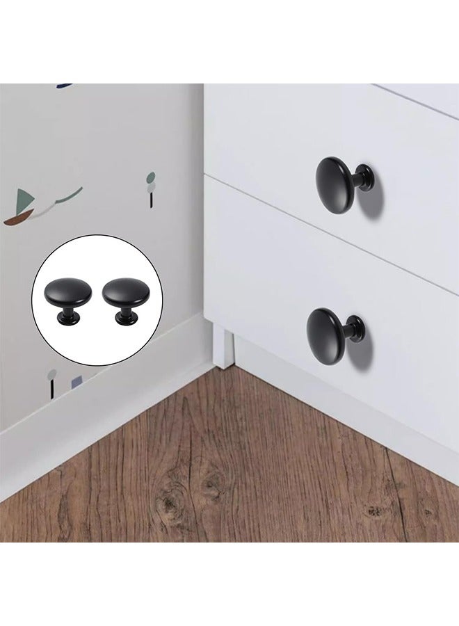 4 Pack Round Cabinet Knobs Black Knobs for Dresser Drawers Vintage Cabinet Knobs Black Drawer Knobs for Kitchen, Bathroom, Closet, Wardrobe - Image 4