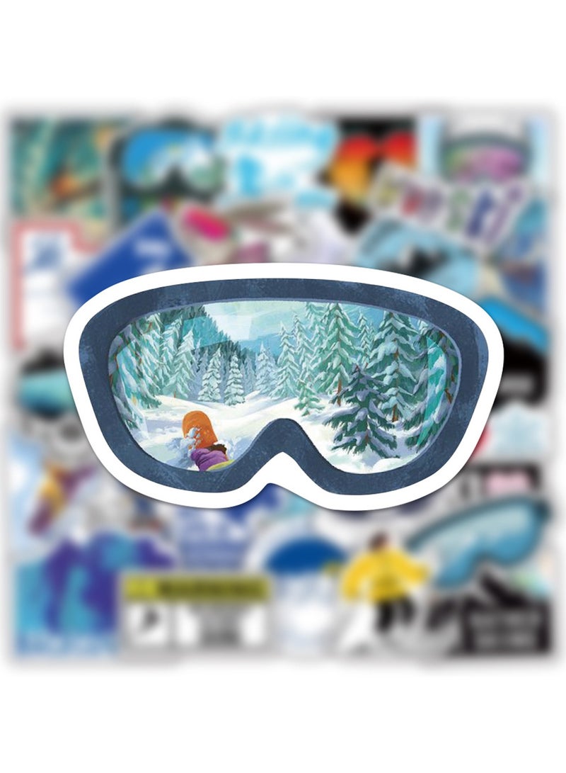 قوس قزح أورينبو 50 قطعة من ملصقات التزلج على الجليد وملصقات التزلج الشتوي وملصقات رياضات المغامرات والطبيعة في الهواء الطلق وملصقات الفينيل المقاومة للماء للمراهقين والبالغين وزجاجات المياه وأجهزة الكمبيوتر المحمولة ولوح التزلج والدراجات والسيارات والأمتعة - Image 2