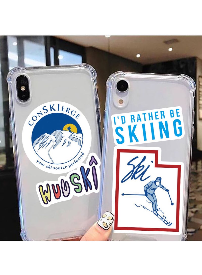 قوس قزح أورينبو 50 قطعة من ملصقات التزلج على الجليد وملصقات التزلج الشتوي وملصقات رياضات المغامرات والطبيعة في الهواء الطلق وملصقات الفينيل المقاومة للماء للمراهقين والبالغين وزجاجات المياه وأجهزة الكمبيوتر المحمولة ولوح التزلج والدراجات والسيارات والأمتعة - Image 5