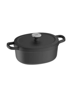 Berghoff Non-Stick Covered Oval Casserole  cm-Black  - Image 1