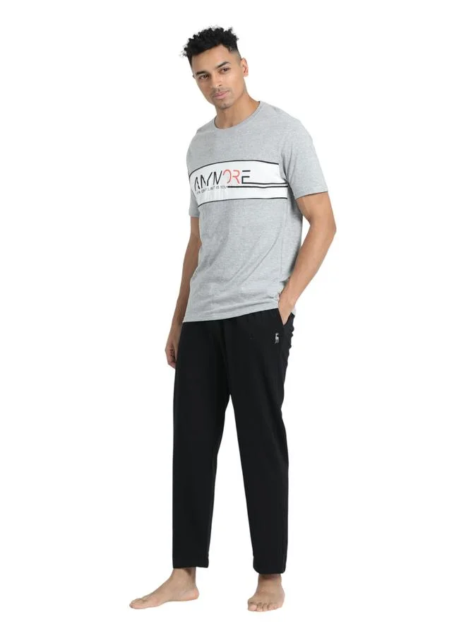 فكتور اند جين طقم بيجاما من تيشيرت مطبع مع بنطال