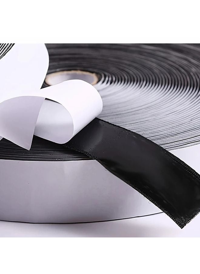 شريط هوك وحلقة ذاتي اللصق أسود 2 سم × 5 م شرائط نايلون قابلة لإعادة الاستخدام وقوية - Image 5