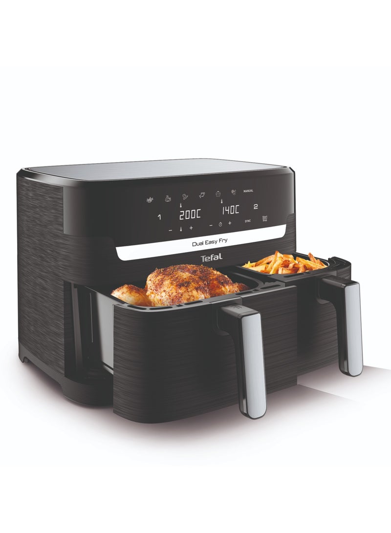 Tefal Air Fryer | Dual Easy Fry | Dual Drawers |Complete Family Meal |7 Pre-Set Programs | Dishwasher-Safe Parts | Dedicated App | 2 Years Warranty 8.3 L 2700 W EY901840 Black - Image 2