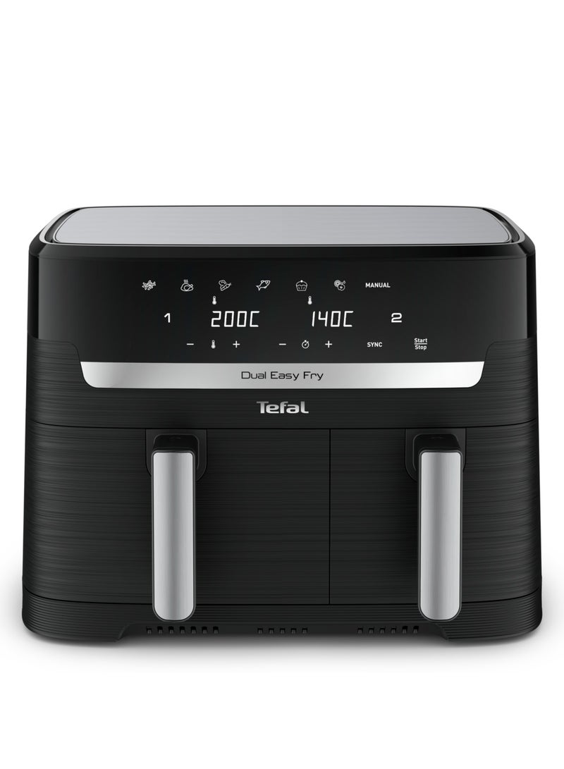 Tefal Air Fryer | Dual Easy Fry | Dual Drawers |Complete Family Meal |7 Pre-Set Programs | Dishwasher-Safe Parts | Dedicated App | 2 Years Warranty 8.3 L 2700 W EY901840 Black - Image 1