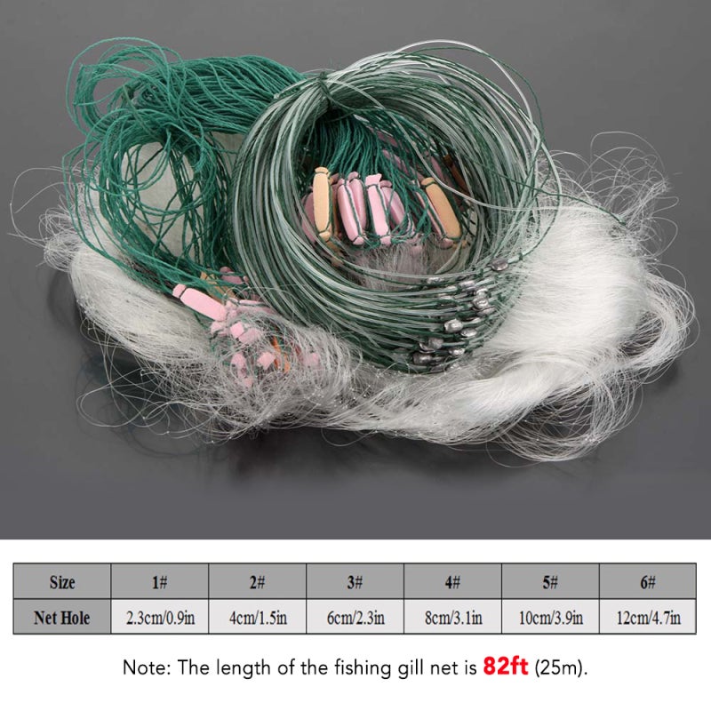 Fish Gill Net: 25 Meters Long 3 Layers Monofilament Net With Float - High Quality Fiber Lightweight Tool for Fishing Lovers - Image 2