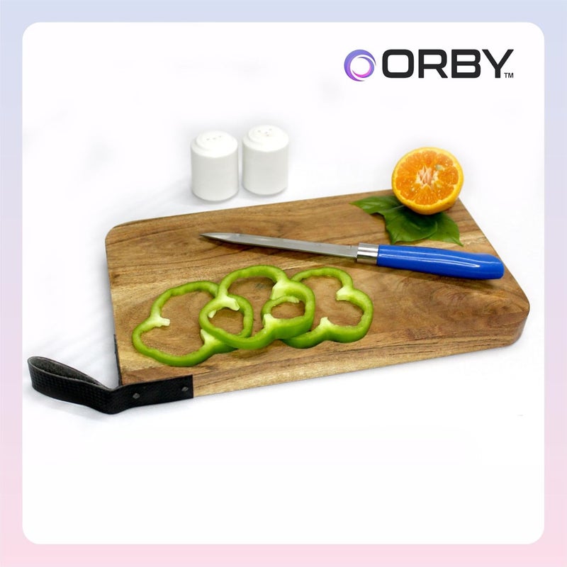 ORBY Natural Acacia Wood Chopping Serving Board EcoFriendly Handcrafted Kitchen Board for Vegetables Fruits Cheese 305cm x 17cm - Image 3