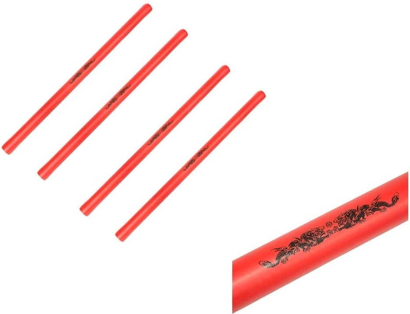 Deluxe Escrima Set of 4 (Four) Safety Foam Sticks - Red