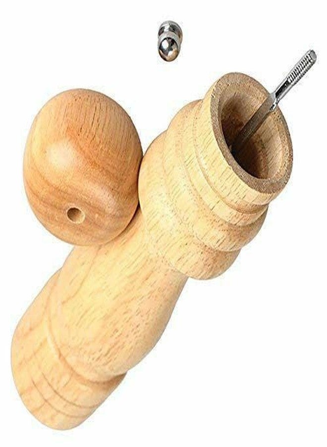 VIBRAL Wooden Pepper Mill or Salt Mill- 8 inch Tall - Best Pepper or Salt Grinder Wood with a Adjustable Rotor and Easily refillable - Oak Wood Pepper Grinder for Your Kitchen (Pack of 1) - Image 4