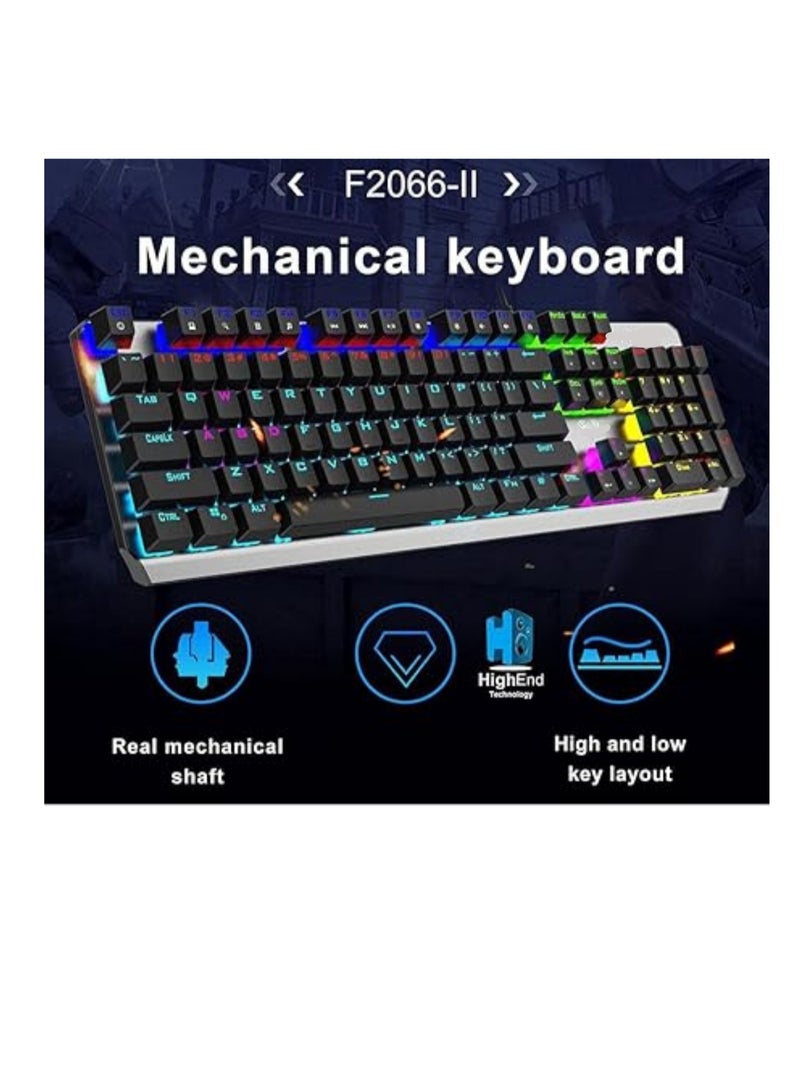 لوحة مفاتيح ميكانيكية للألعاب - مفاتيح زرقاء - مفاتيح عربية وإنجليزية - Image 2