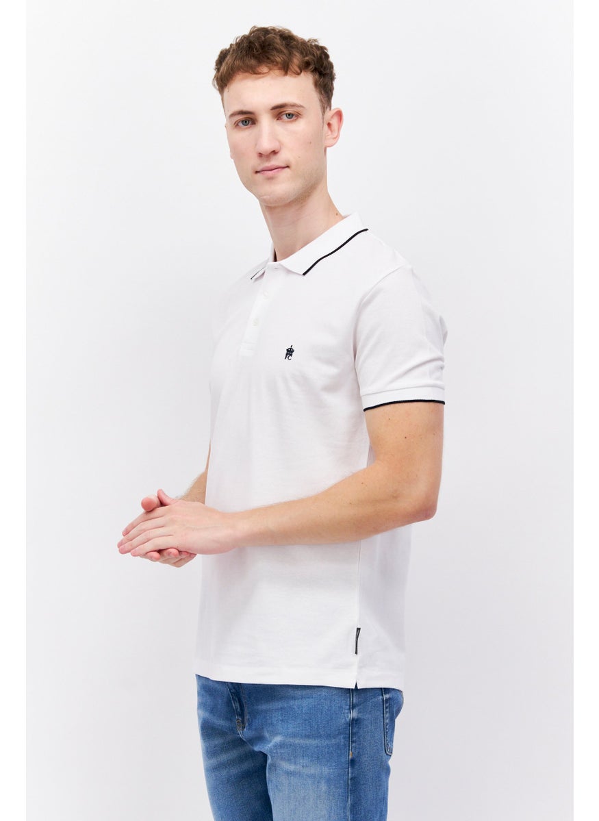 Men Regular Fit Brand Logo Short Sleeve Polo Shirt, White - pzsku/ZCE39982F4DF2D987AC7FZ/45/_/1727187929/7130a7e1-dcf2-4609-9c84-569d173f2bcf