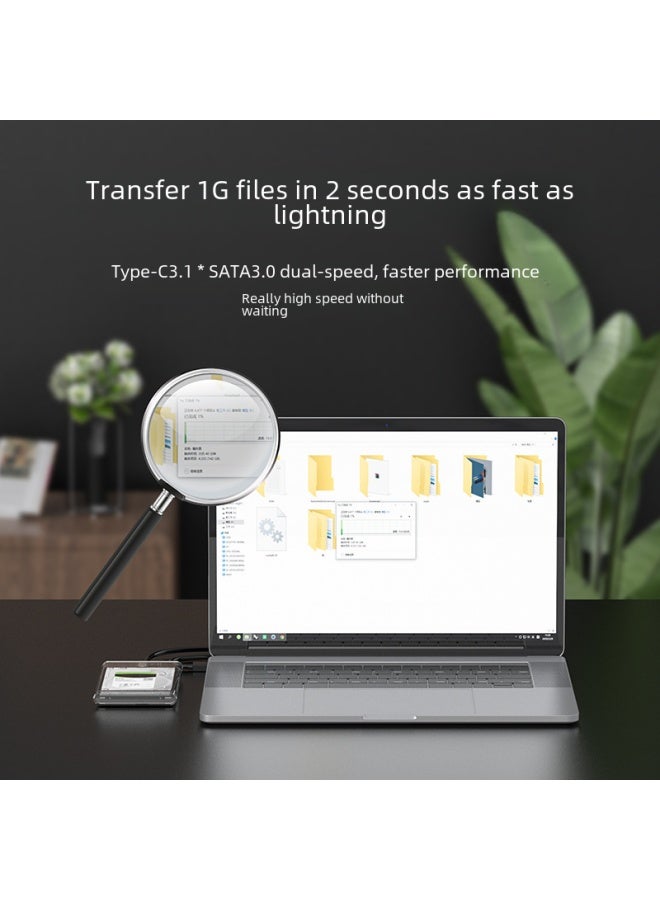 Usb3.1 Sata Notebook Mobile Hard Drive Box 2.5-inch Mechanical Solid State Serial Port Transparent Hard-Color:USB 3.0-clear - Image 4