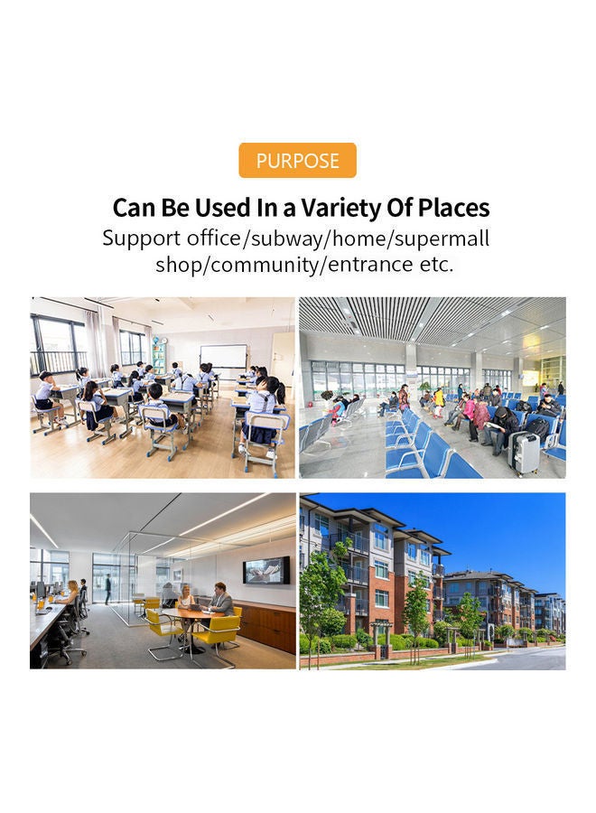 نيبمينينت ميزان حرارة رقمي للجبهة بدون لمس مزود بشاشة LCD يثبت على الحائط - Image 4