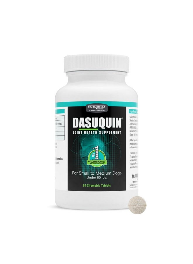 Nutramax Laboratories Nutramax Dasuquin Joint Health Supplement for Small to Medium Dogs - With Glucosamine, Chondroitin, ASU, Boswellia Serrata Extract, Green Tea Extract, 84 Chewable Tablets (White)  - Image 1