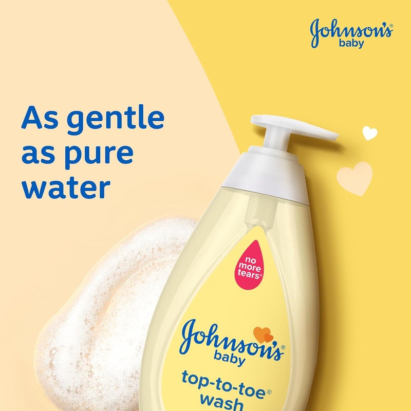 Johnson's Baby Top-to-Toe Wash 300ml – Gentle Hair, Face & Body Wash for Newborns and Toddlers - Image 4