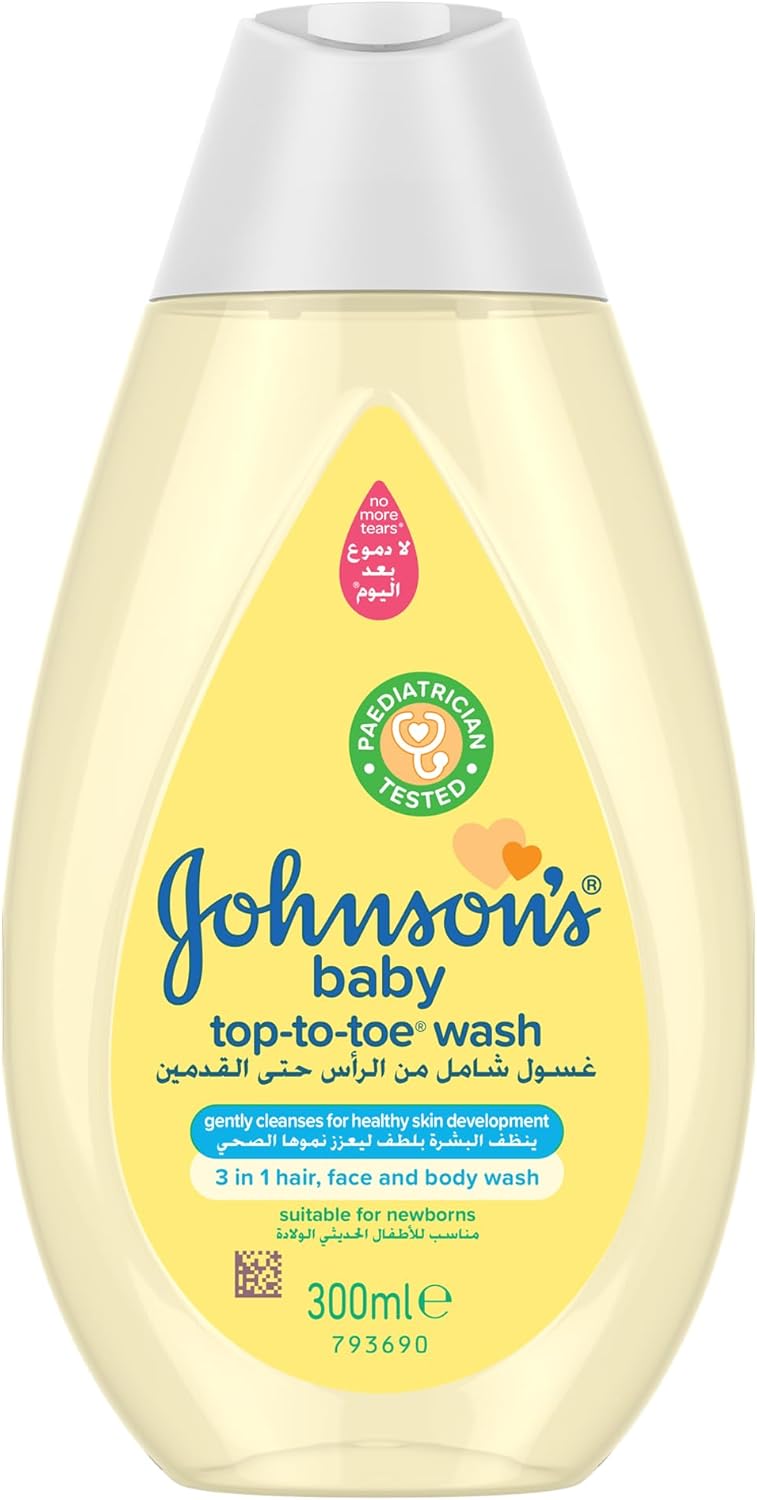 Johnson's Baby Top-to-Toe Wash 300ml – Gentle Hair, Face & Body Wash for Newborns and Toddlers - Image 1