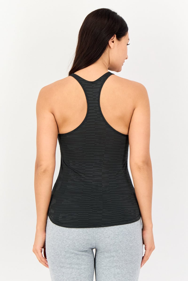 Nike Women Standard Fit Sleeveless Running Tank Top, Grey - Image 4