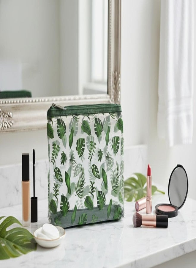 Sangra Clear PVC Pouch for Travel Toiletries Organizer Cosmetic Bags Makeup Pouch Shaving Kit Portable Organizer Case Carry Pouch for Men and Women Set of 2. - Image 4