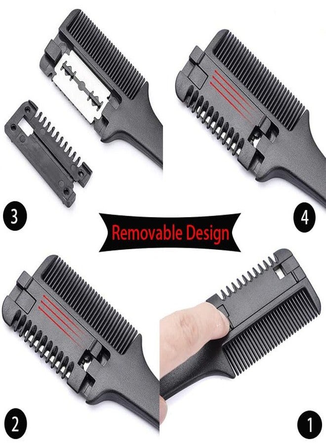 AKADO Razor Comb, Hair Cutter Comb Cutting Scissors, Double Edge Razor, Hair Thinning Comb Slim Haircuts Cutting Tool (Multicolor, Pack of 1) - Image 5