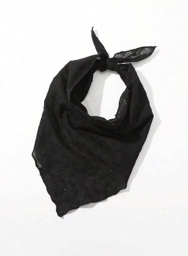 Huachi Head Scarf Headband for Women’s Hair hair - Black Bandanas for Women - Lace Hair Scarf Bandana Headband - Cute Stylish Head Kerchief Summer Accessories - Image 2