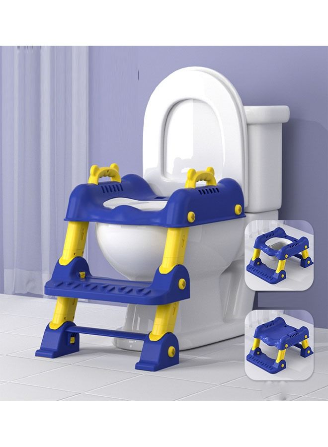 إن كي أكس كرسي مرحاض للأطفال قابل للطي ومضاد للانزلاق مع سلم قابل للتعديل - Image 2