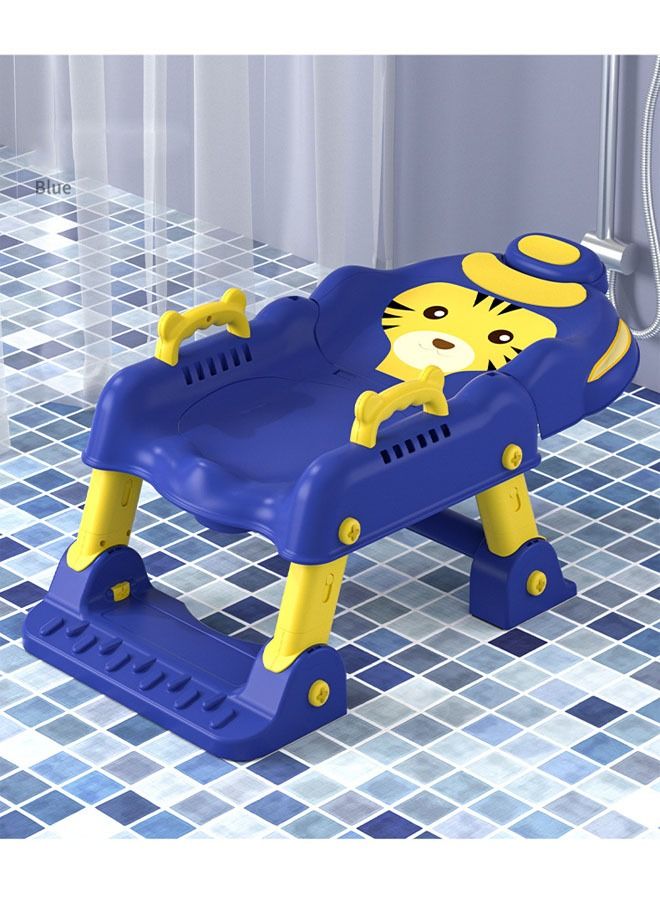 إن كي أكس كرسي مرحاض للأطفال قابل للطي ومضاد للانزلاق مع سلم قابل للتعديل - Image 1