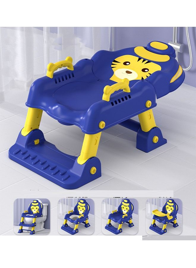 إن كي أكس كرسي مرحاض للأطفال قابل للطي ومضاد للانزلاق مع سلم قابل للتعديل - Image 4