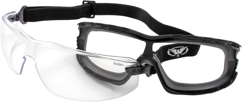 Global Vision Sunn Up Motorcycle Safety Goggles - 2 Pair with Clear and Smoke Lenses - Image 4