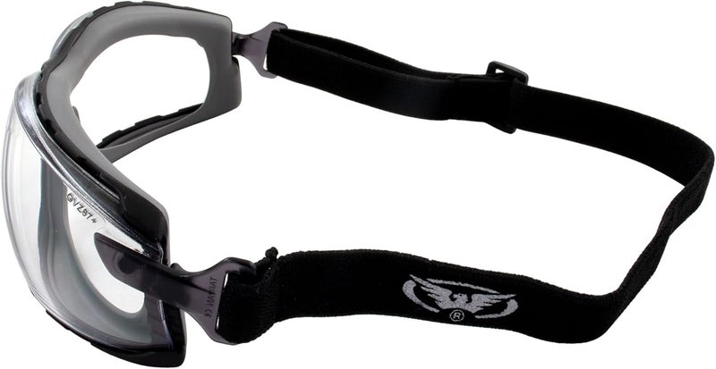 Global Vision Sunn Up Motorcycle Safety Goggles - 2 Pair with Clear and Smoke Lenses - Image 3