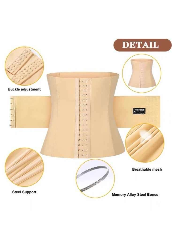 Generic - Adjustable Waist Slimming Corset,Waist Trainer for Women,Tummy Fat Loss Shaper Sauna Belt,Breathable and Cozy-Khaki - Image 1