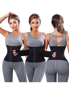 Generic Adjustable Waist Slimming Corset,Waist Trainer for Women,Tummy Fat Loss Shaper Sauna Belt,Breathable and Cozy-Khaki  - Image 4