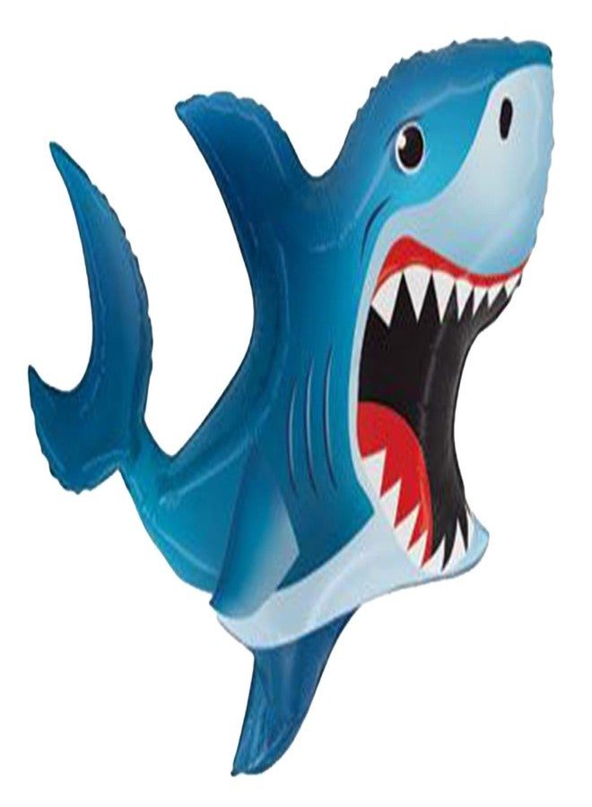 Artisan Owl Blue Shark Jumbo 35" Foil Party Balloon - Image 2