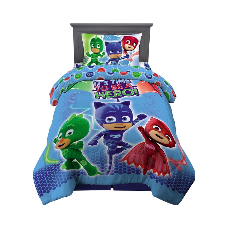 Franco Franco Kids Bedding Super Soft Comforter and Sheet Set 4 Piece Twin Size PJ Masks