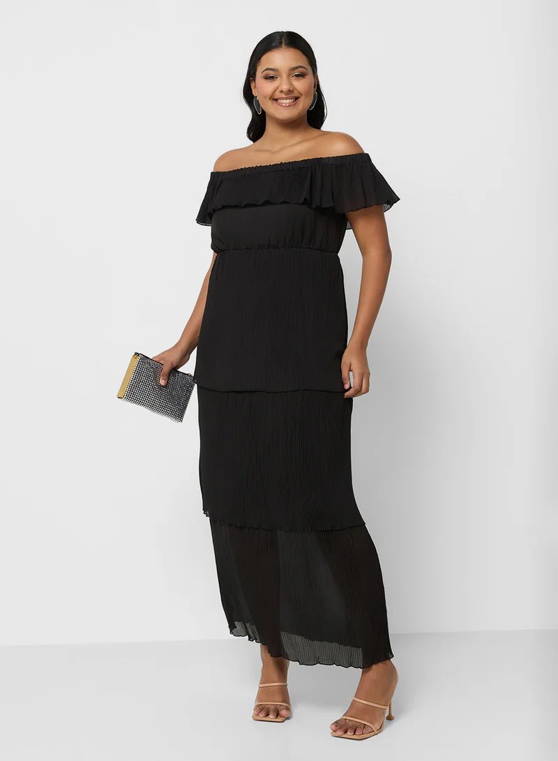 Ella Plus Tiered Chiffon Dress