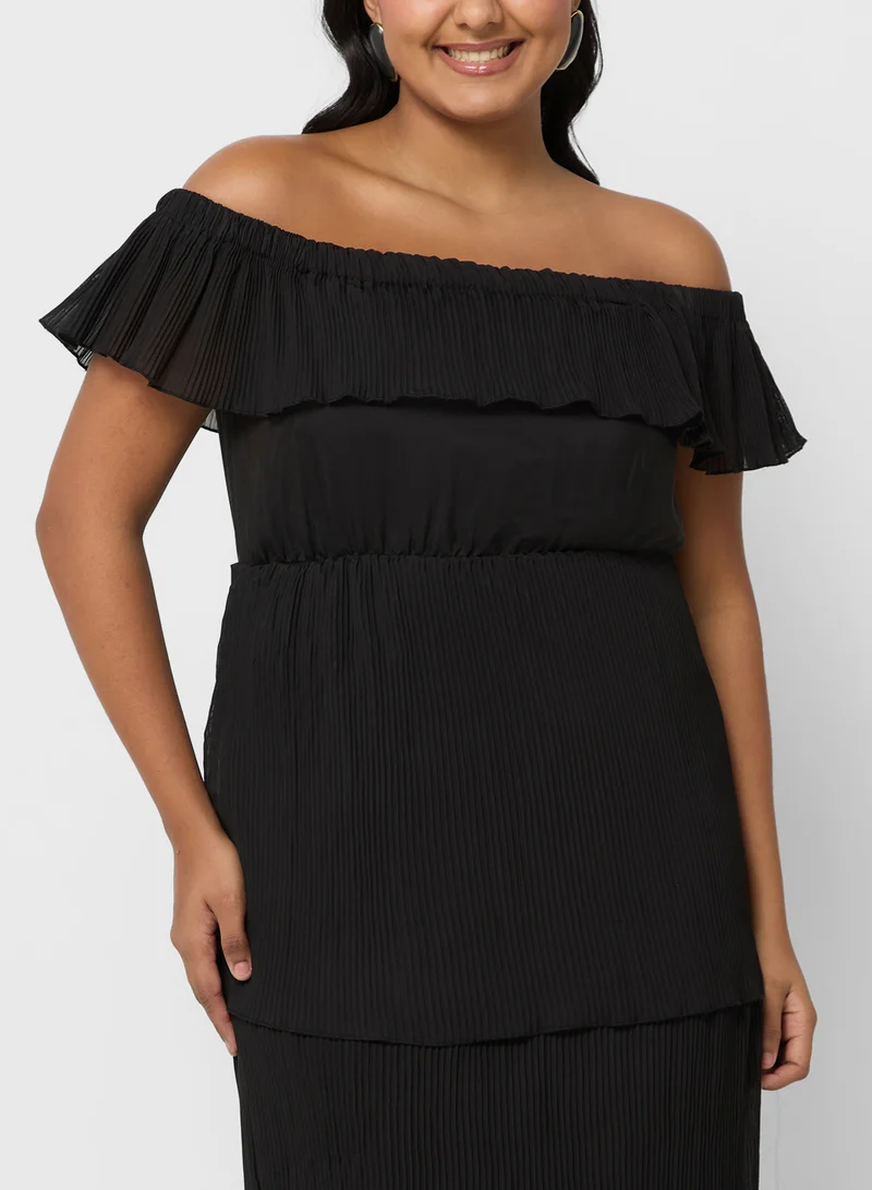 Ella Plus Tiered Chiffon Dress