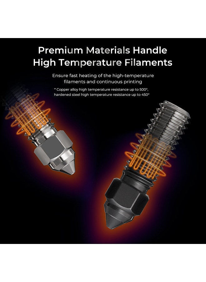 Creality 3D - New Copper Alloy and Hardened Steel Nozzle K1 Nozzle Kit Supporting High-speed Printing Speed of 600mm/s for K1 / K1 Max / CR-M4 3D Printer Parts Suitable for most of Filaments - Image 1