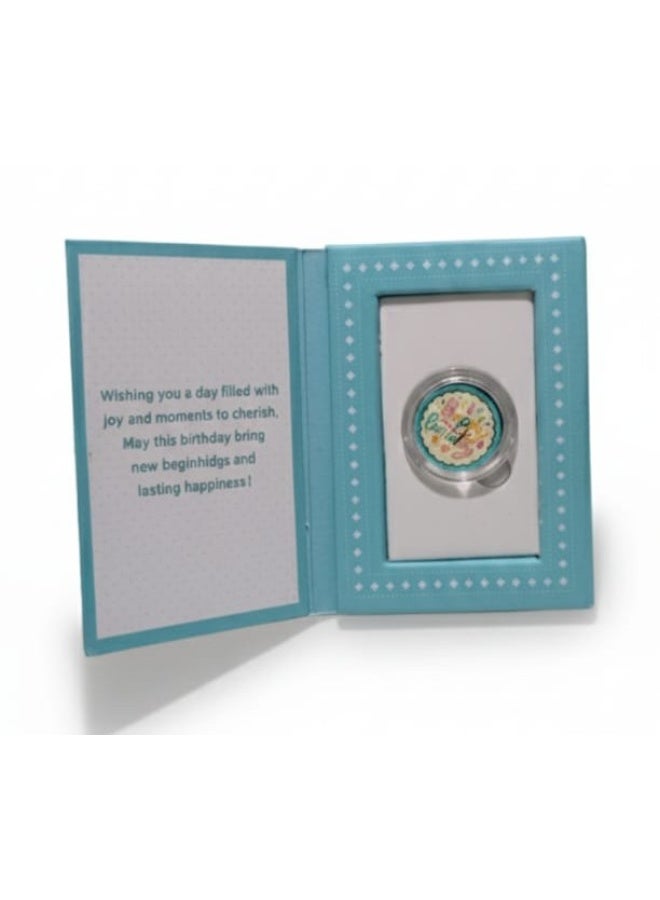 خشبو جويلز عملة فضية وزنها 1 غرام بمناسبة عيد ميلاد سعيد - Image 2