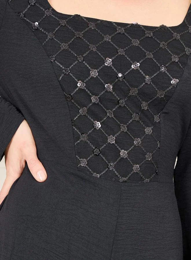 Styli Embellished Wide Leg Jumpsuit