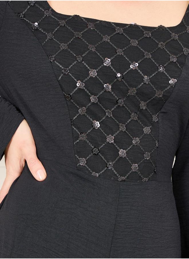 Styli Embellished Wide Leg Jumpsuit  - Image 3