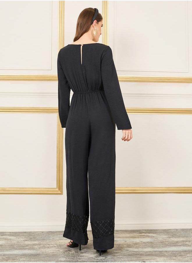 Styli Embellished Wide Leg Jumpsuit  - Image 4
