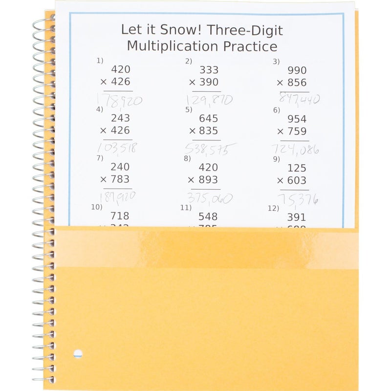 Five Star Spiral Notebook, 1 Subject, Wide Ruled Paper, 100 Sheets, 10-1/2" x 8", Red (72017) - Image 3