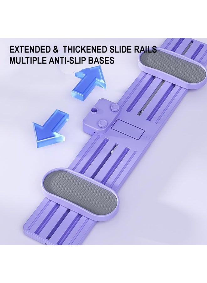 WALALLA Ski Machine Simulated Ski Trainer with Non-Slip Pedal & Adjustable Armrests Leg Pelvic Floor Muscle Workout Leg Toning Fun Cardio Leg Machine for Home Gym Maximum Load Capacity 140kg, Purple - Image 4