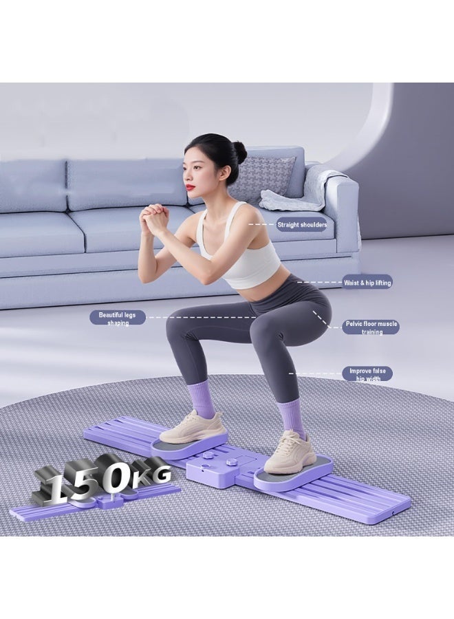 WALALLA Ski Machine Simulated Ski Trainer with Non-Slip Pedal & Adjustable Armrests Leg Pelvic Floor Muscle Workout Leg Toning Fun Cardio Leg Machine for Home Gym Maximum Load Capacity 140kg, Purple - Image 3