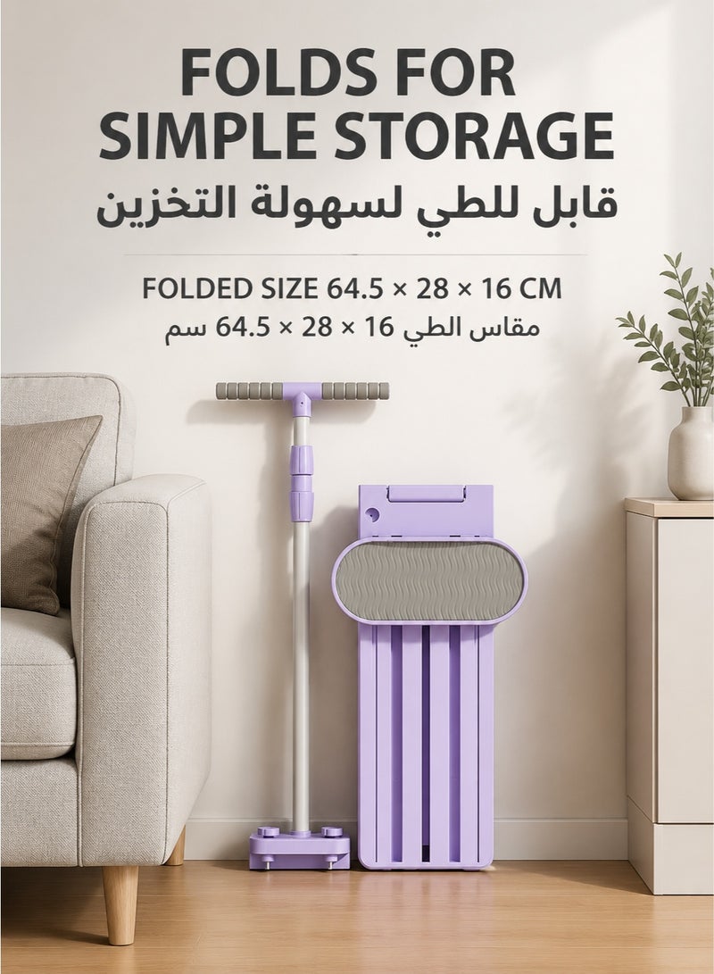 WALALLA Ski Machine Simulated Ski Trainer with Non-Slip Pedal & Adjustable Armrests Leg Pelvic Floor Muscle Workout Leg Toning Fun Cardio Leg Machine for Home Gym Maximum Load Capacity 140kg, Purple - Image 5