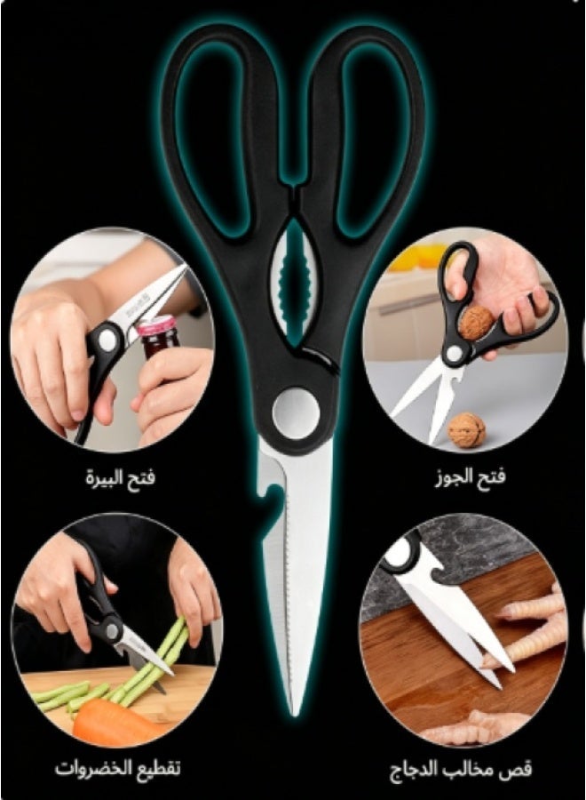 Kitchen Knife Set, Stainless Steel Chef Knife Set with Ergonomic Handle, Multi-Purpose Cooking Knives for Chopping, Slicing, Camping & Home Cooking - Image 2