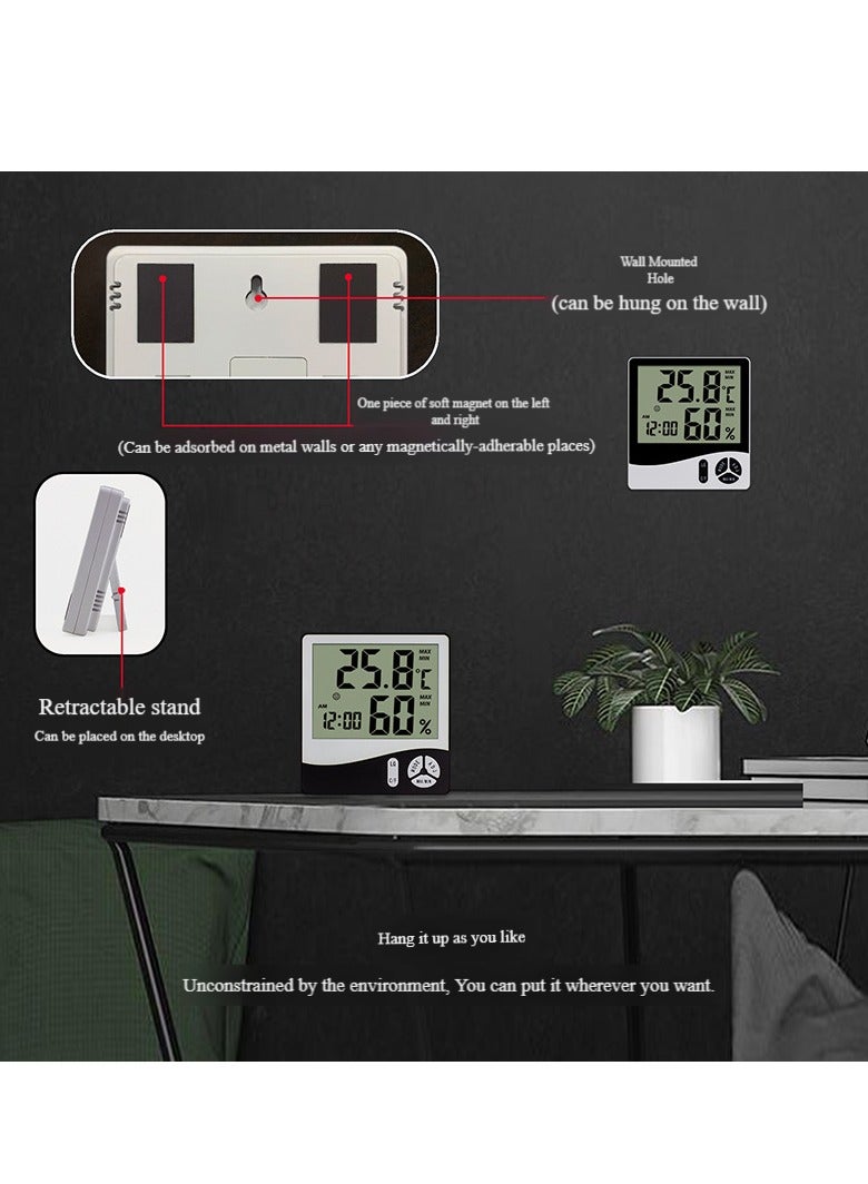 Digital Hygrometer, Room Temperature Monitoring, Home Office Temperature Hygrometer - LCD Display  - Image 2